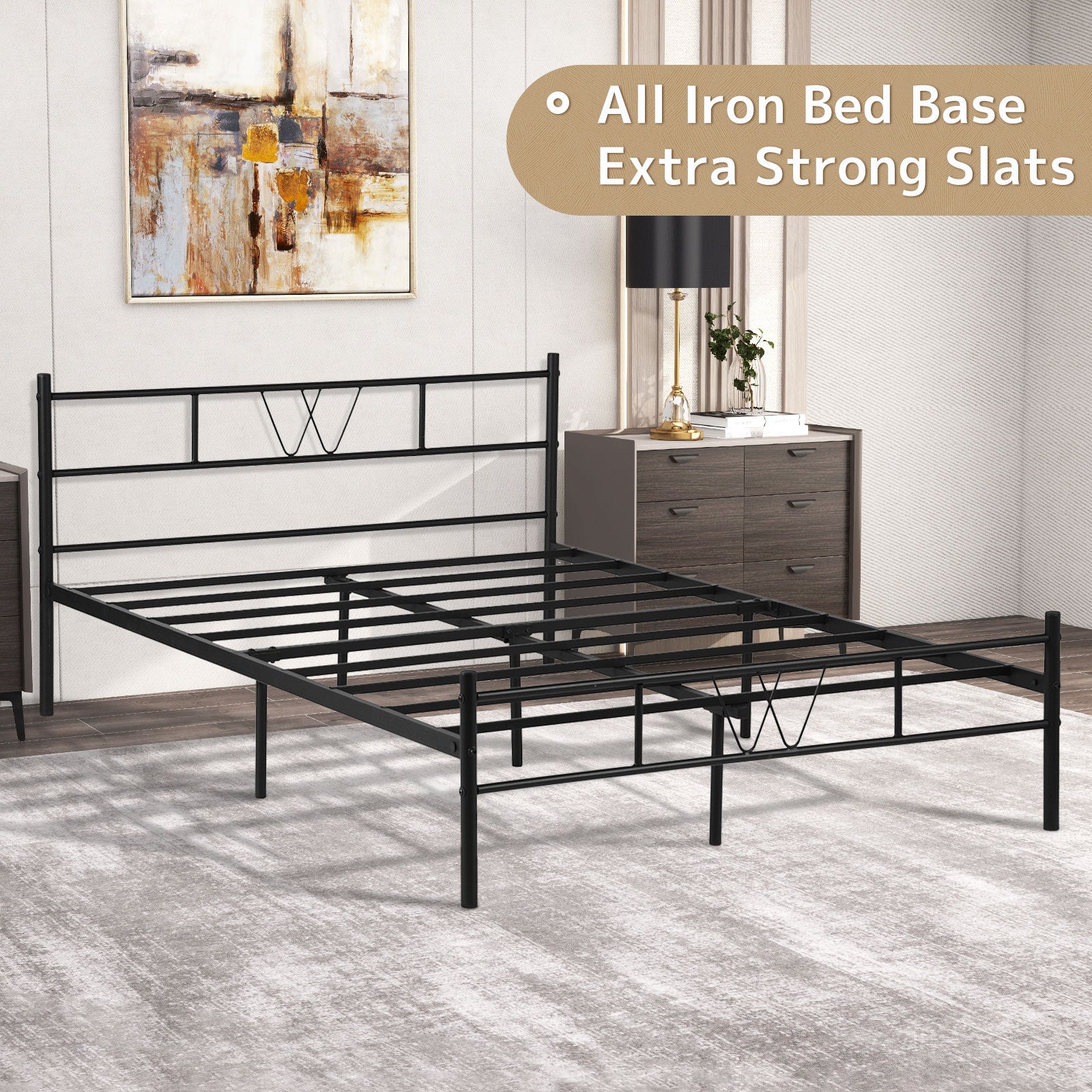 MyDepot Bed Frame with Headboard