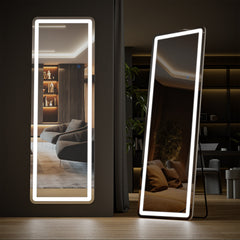 MyDepot Full Length Mirror with LED Lights 64"x21" with Stand