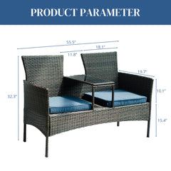 My Depot Patio Loveseat Set Outdoor 2-seat leisure