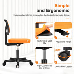 MyDepot Armless Mesh Office Chair Ergonomic Computer Desk Chair 6 Colors