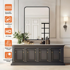 MyDepot Black Bathroom Vanity Mirror for Wall