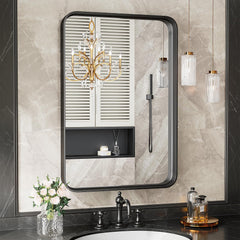 MyDepot Black Bathroom Vanity Mirror for Wall