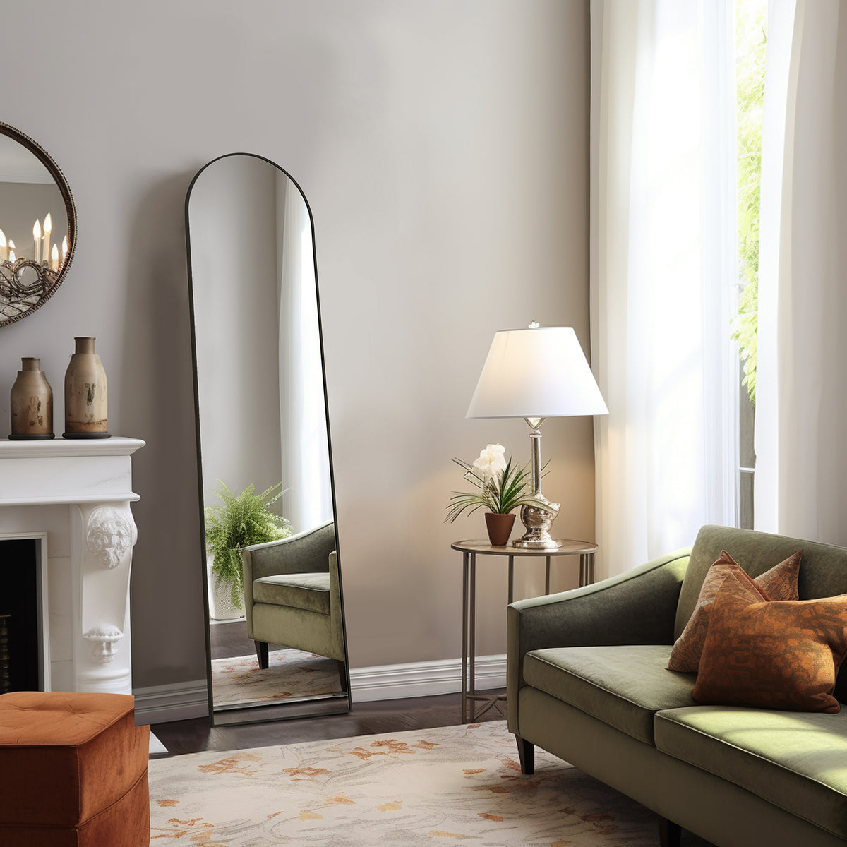 MyDepot Arched Full Length Standing Body Mirror