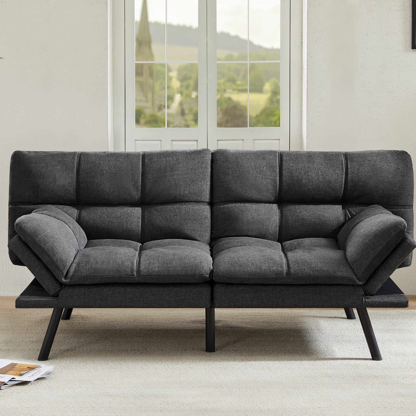 MyDepot Sleeper Convertible Sofa Bed Memory Foam Couch