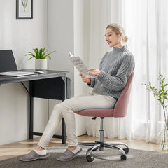 MyDepot Adjustable Rolling Home or Office Armless Desk Chair