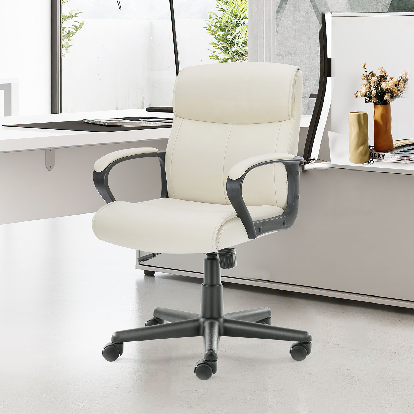 MyDepot Modern PU Leather Executive Swivel Task Chair